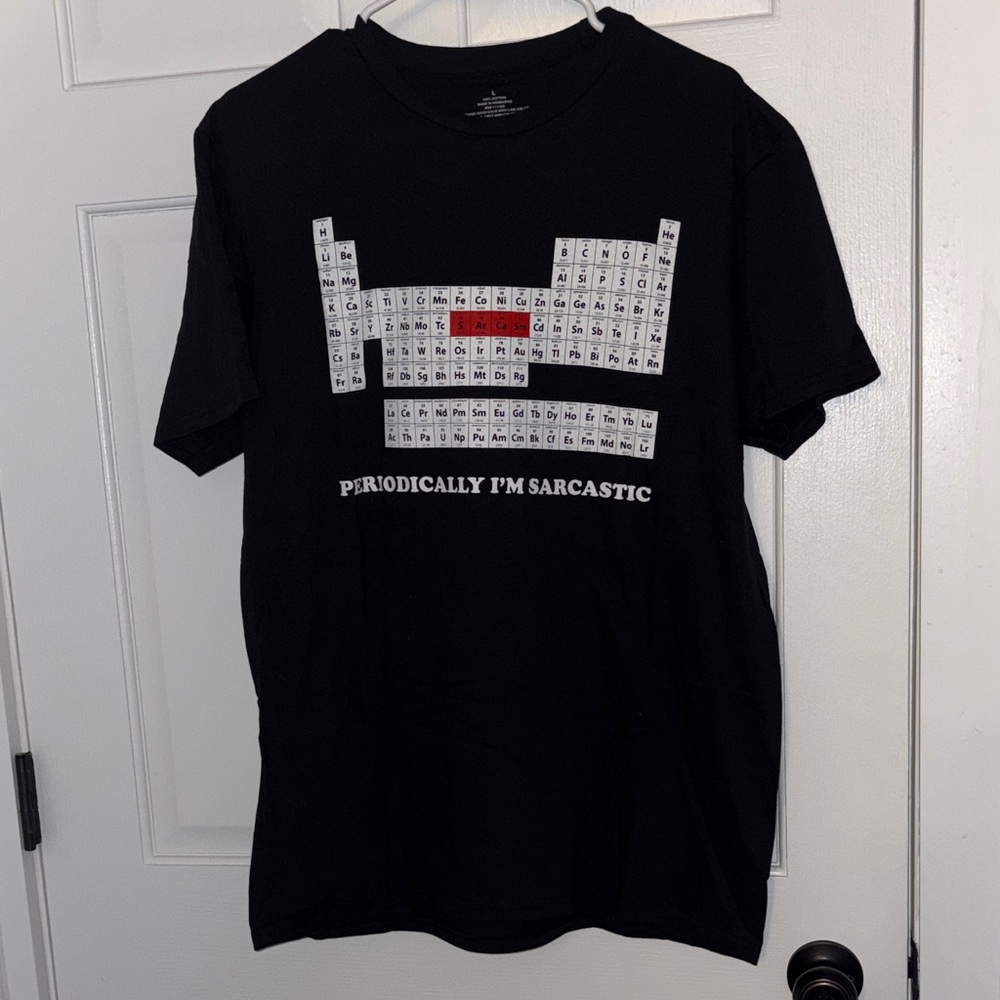 Black Periodic Table Graphic T-Shirt
